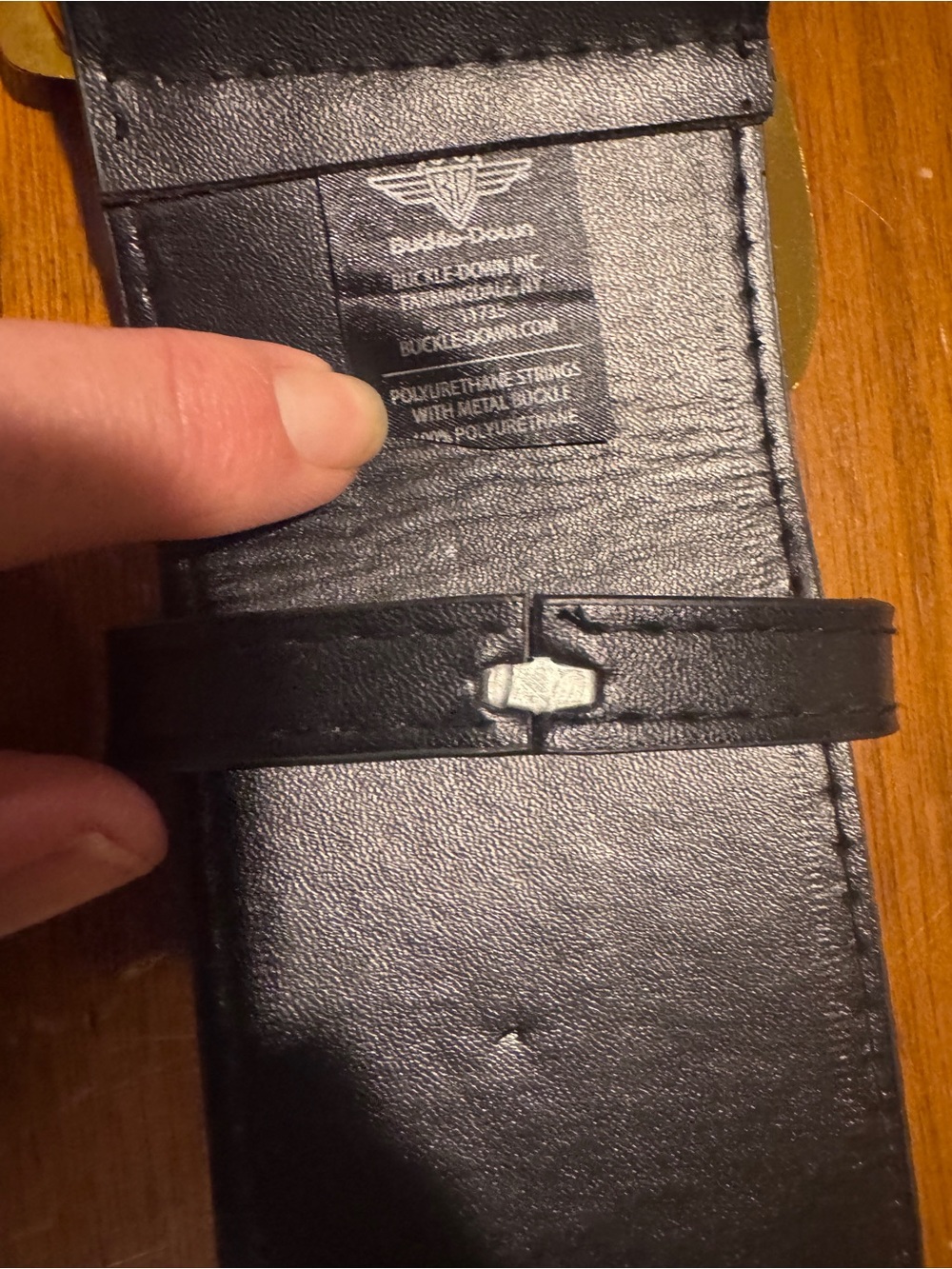 Buckle-Down Black Belt with letter D, Disney-inspired belt - Picture 9 of 9
